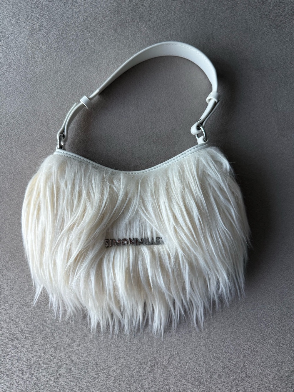 Simon Miller Cream Faux-Fur Shoulder Bag